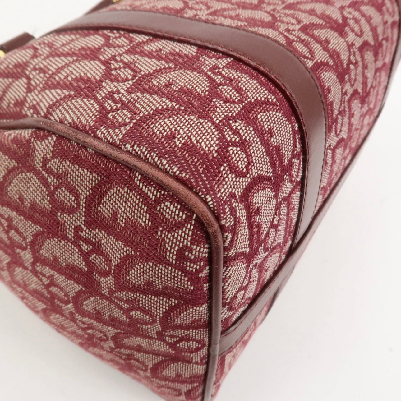 DIOR TROTTER BOSTON BURGUNDY BAG