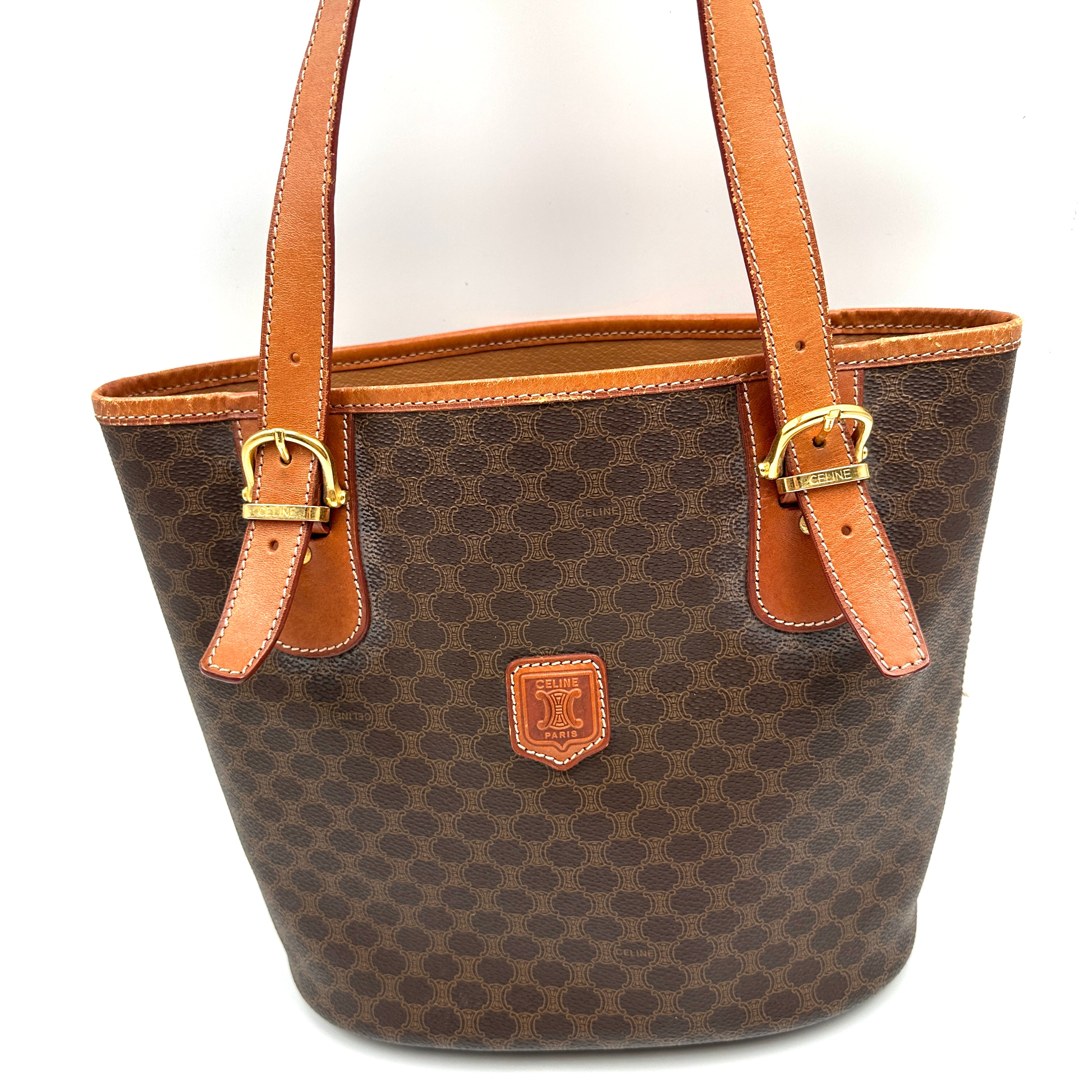 Bucket Tote Bag Macadam Pattern Triomphe