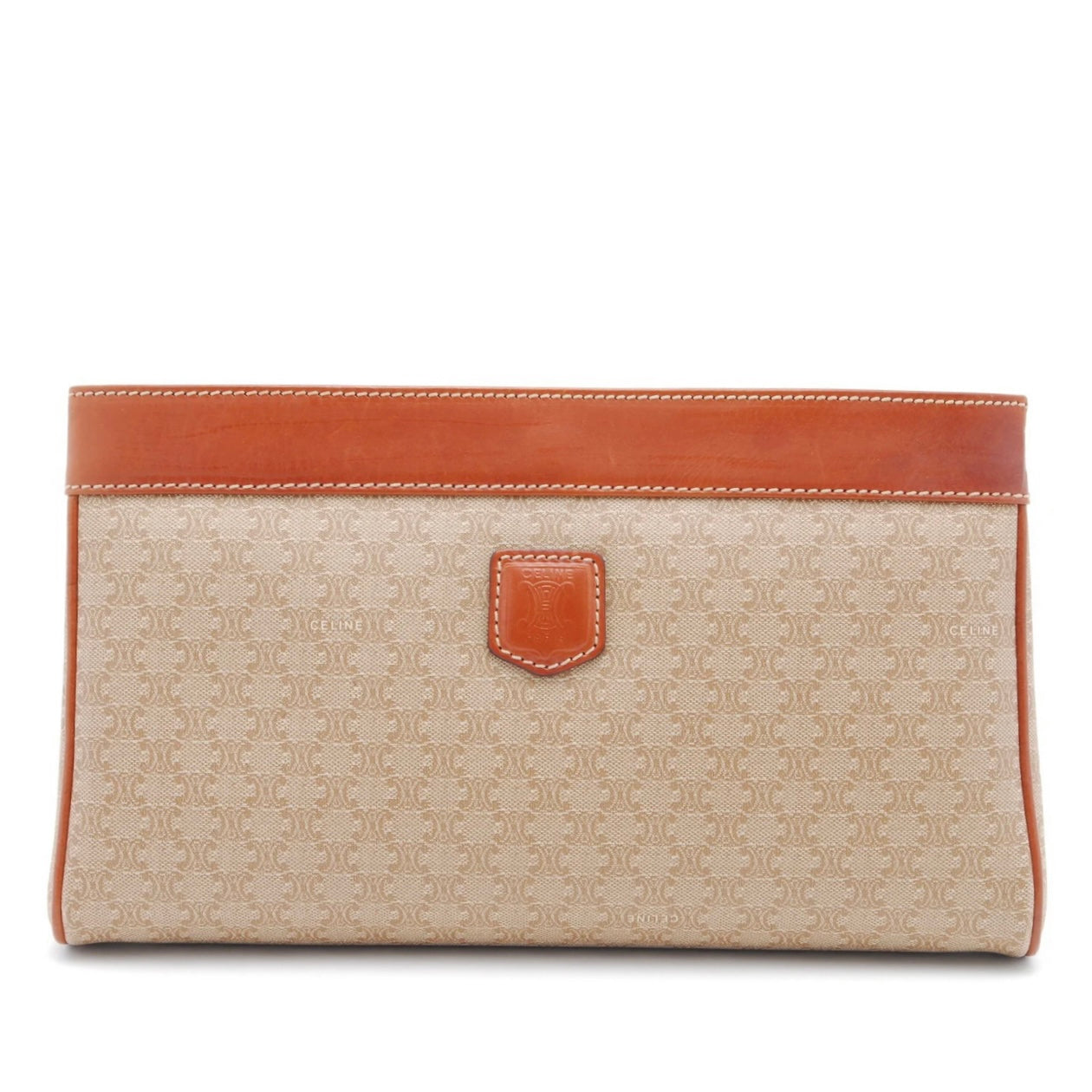 Celine Macadam Clutch Bag - Beige, PVC Leather