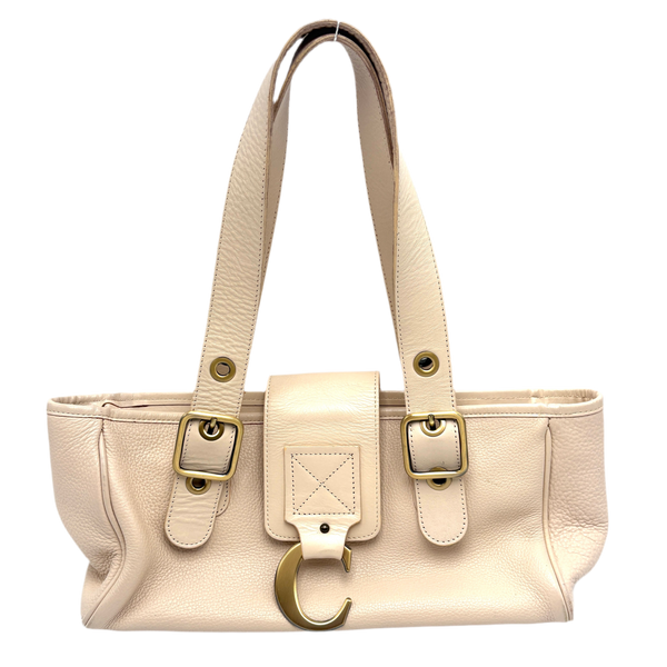 Chloe Tote Bag Leather Beige