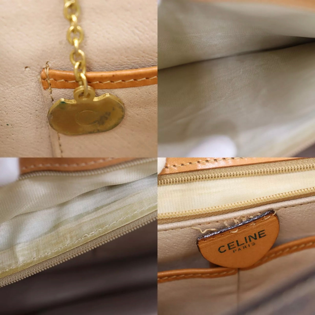 Macadam Pattern Shoulder Bag & Pouch Brown