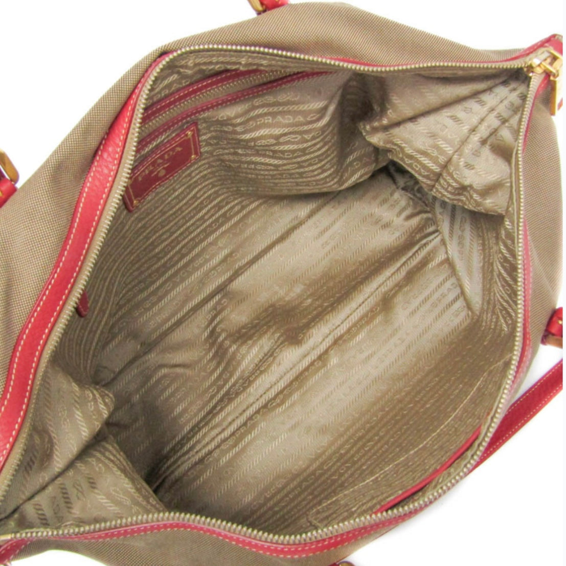 Prada Jacquard, Leather Tote Bag