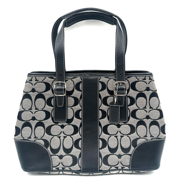 Signature Handbag Black Canvas/Leather