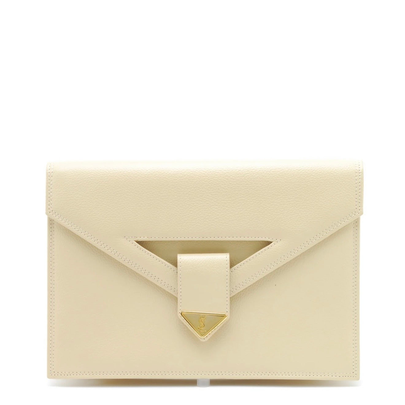 Saint Laurent Yves Saint Laurent Clutch Bag - Ivory, Leather