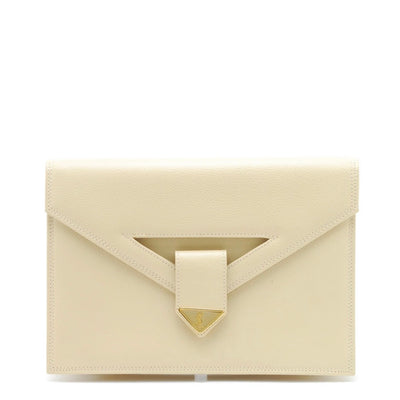 Saint Laurent Yves Saint Laurent Clutch Bag - Ivory, Leather