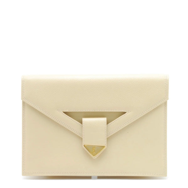 Saint Laurent Yves Saint Laurent Clutch Bag - Ivory, Leather