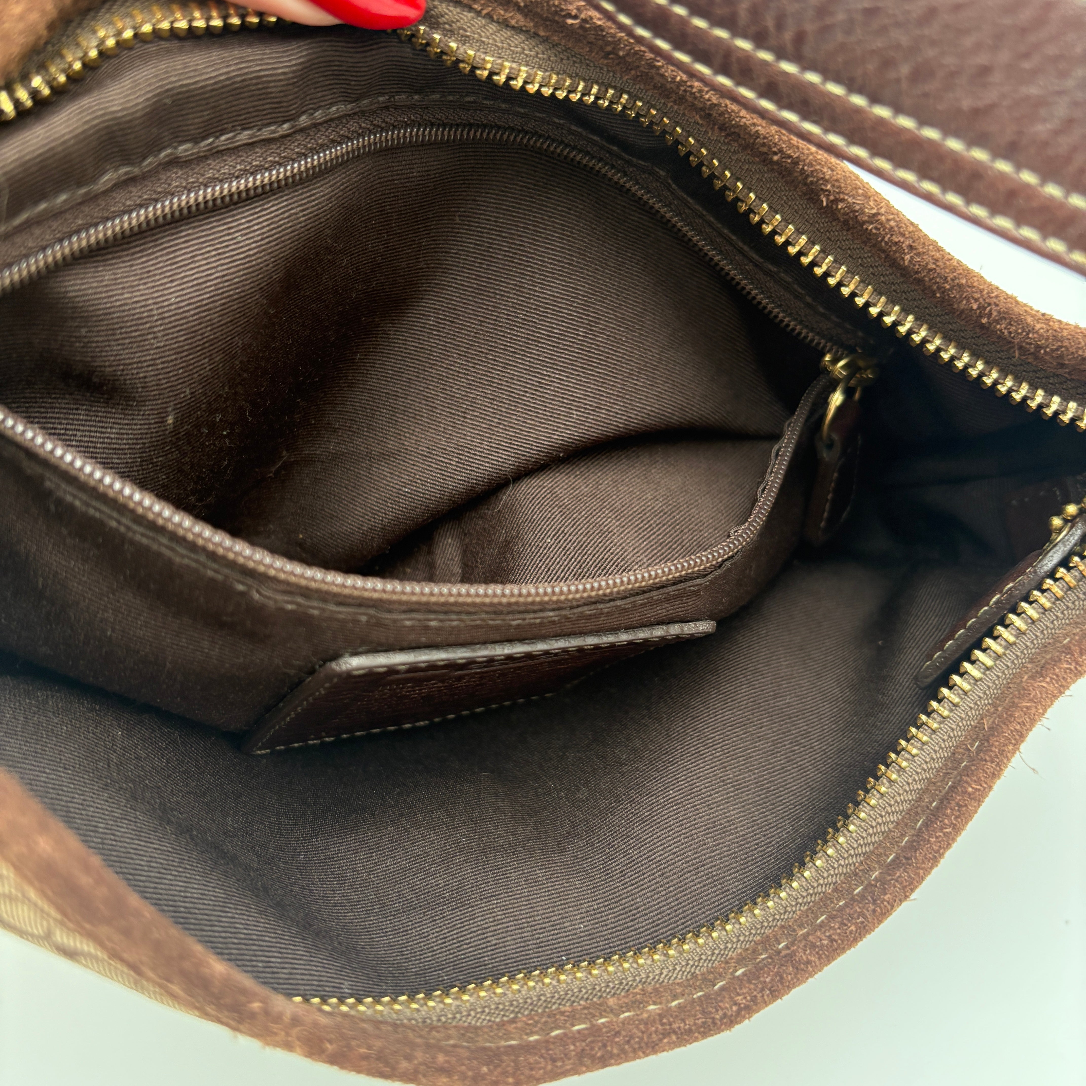 Coach Signature Suede Bag