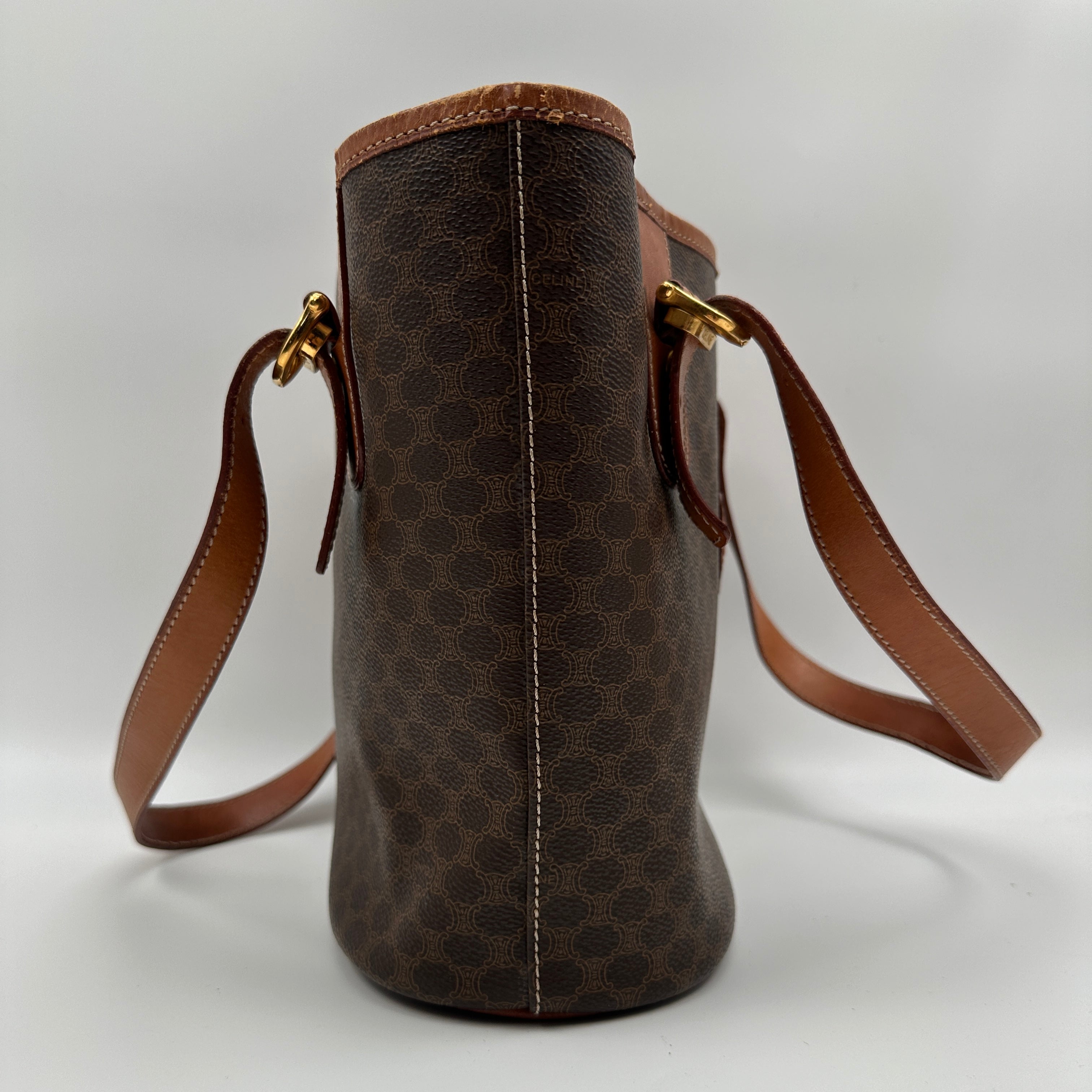 Bucket Tote Bag Macadam Pattern Triomphe
