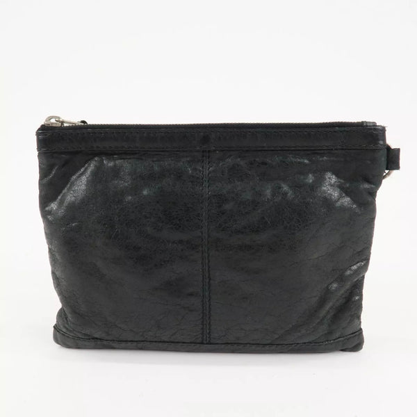 Baleciaga Leather Classic Clip M Clutch Bag