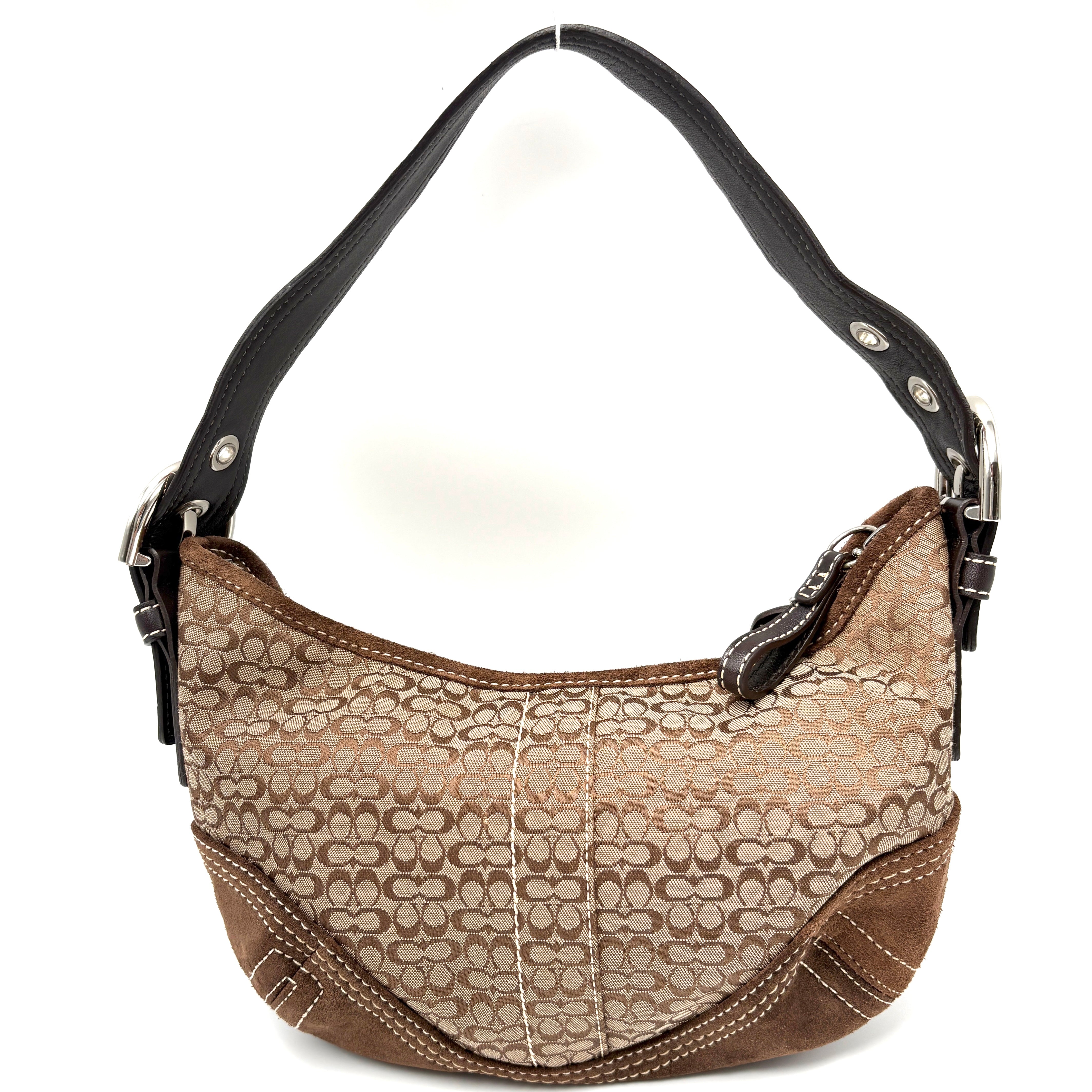 Coach Signature Suede brown bag