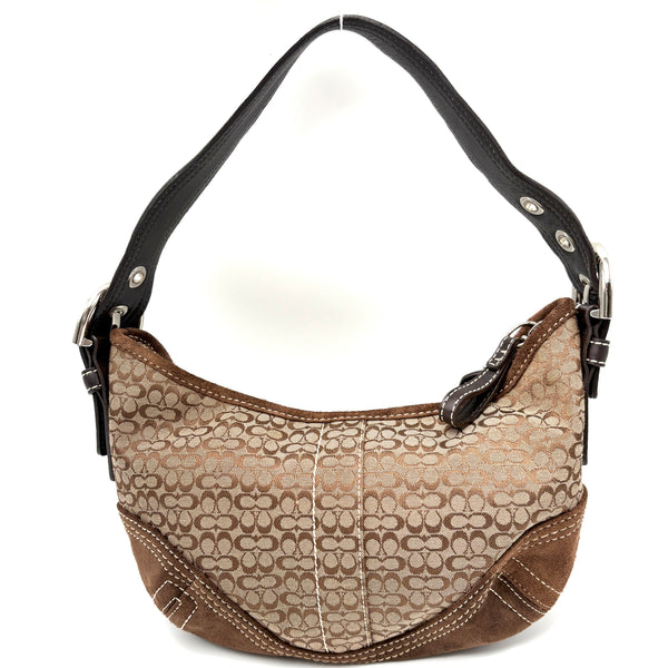 Coach Signature Suede brown bag