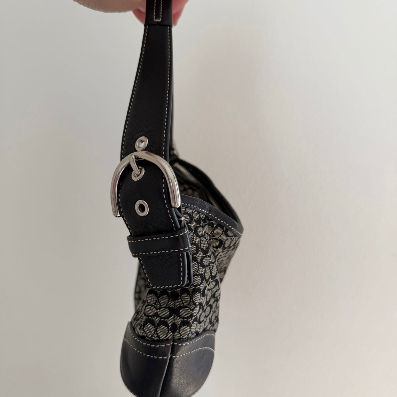 Coach Signature Black& Grey Shoulder Bag