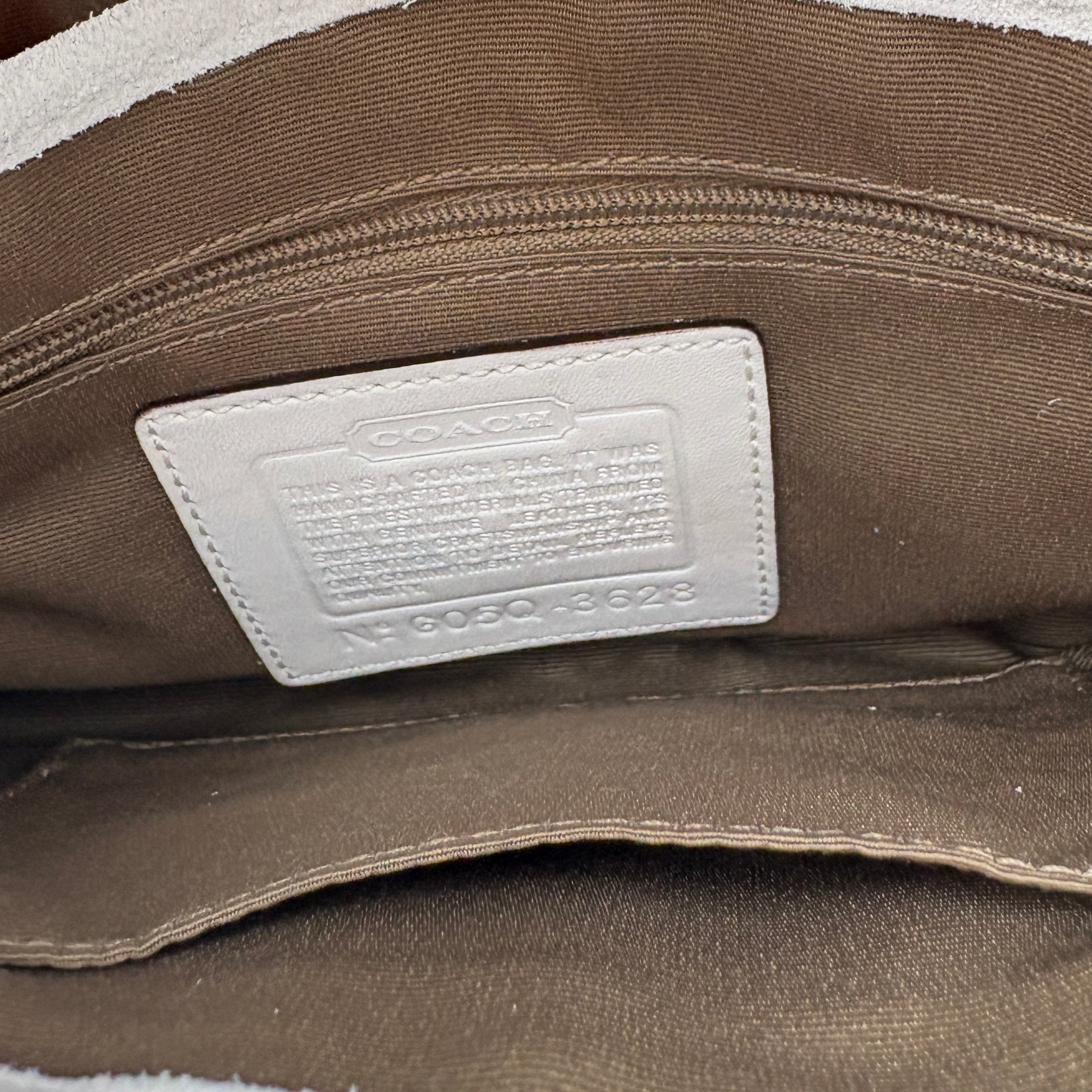 Coach Signature White Shoulder Bag