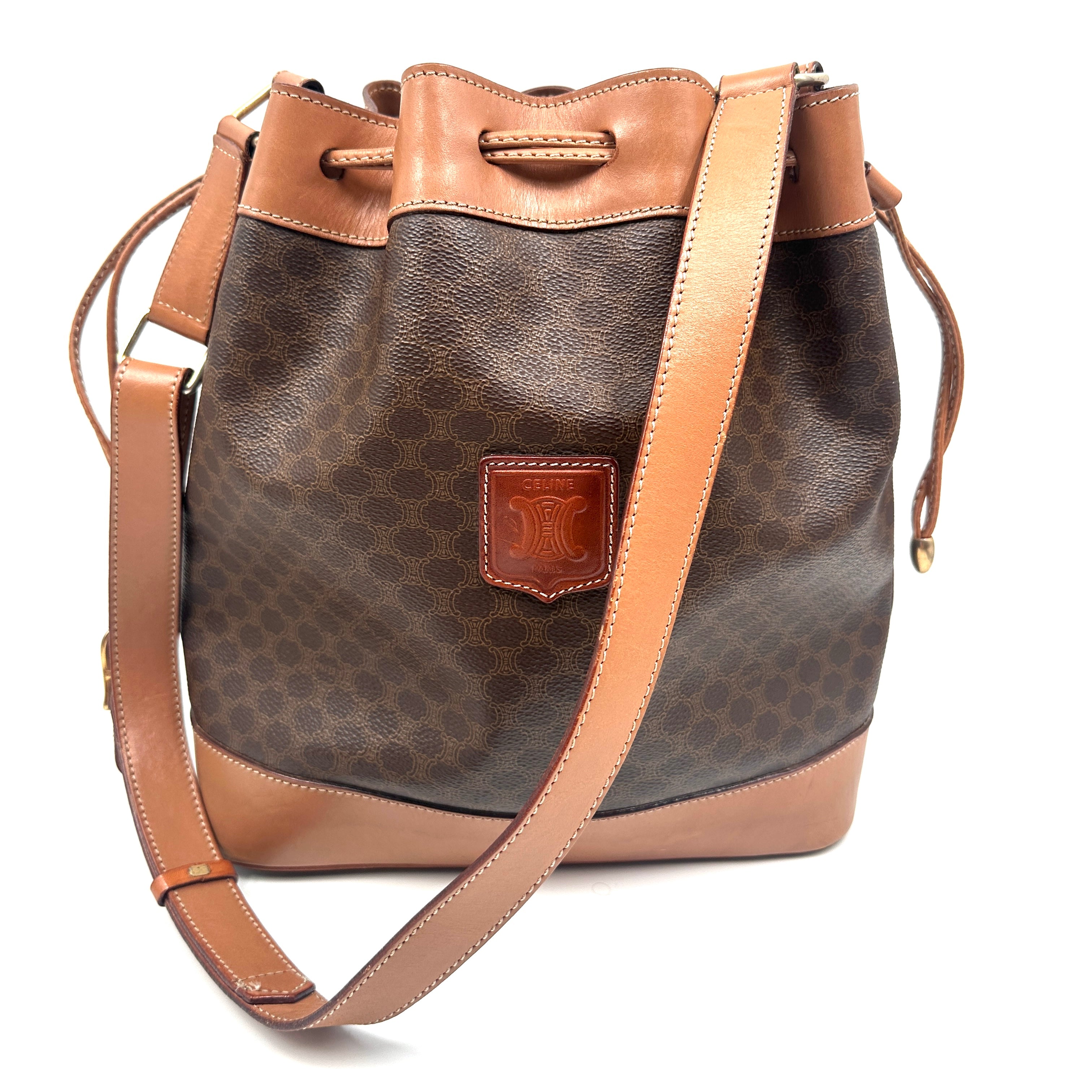 Shoulder Bag Macadam Leather Brown