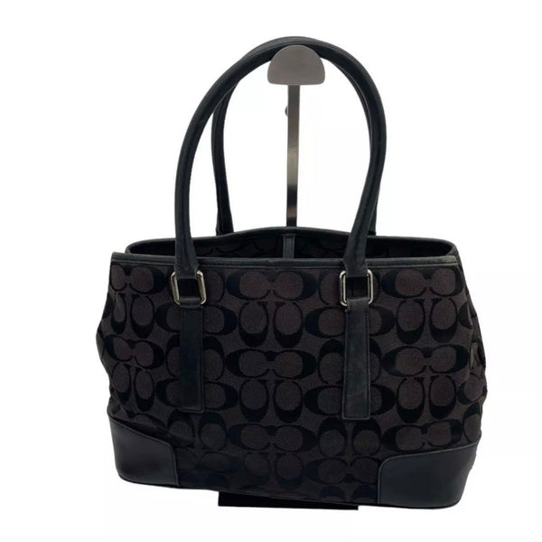 Tote bag Signature Canvas Black Canvas Leather