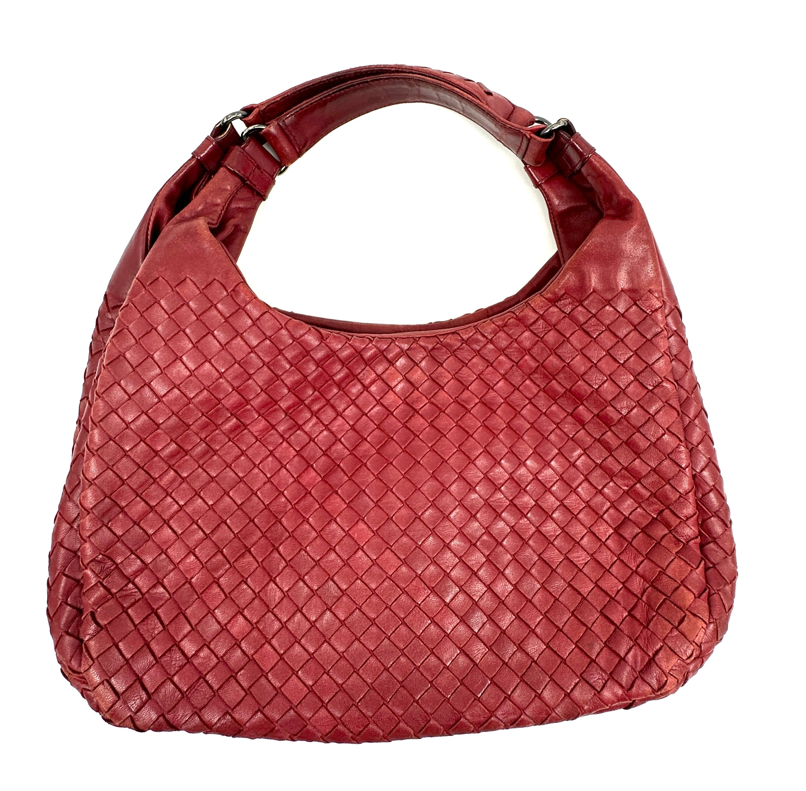 Intrecciato Campana Leather Shoulder Bag