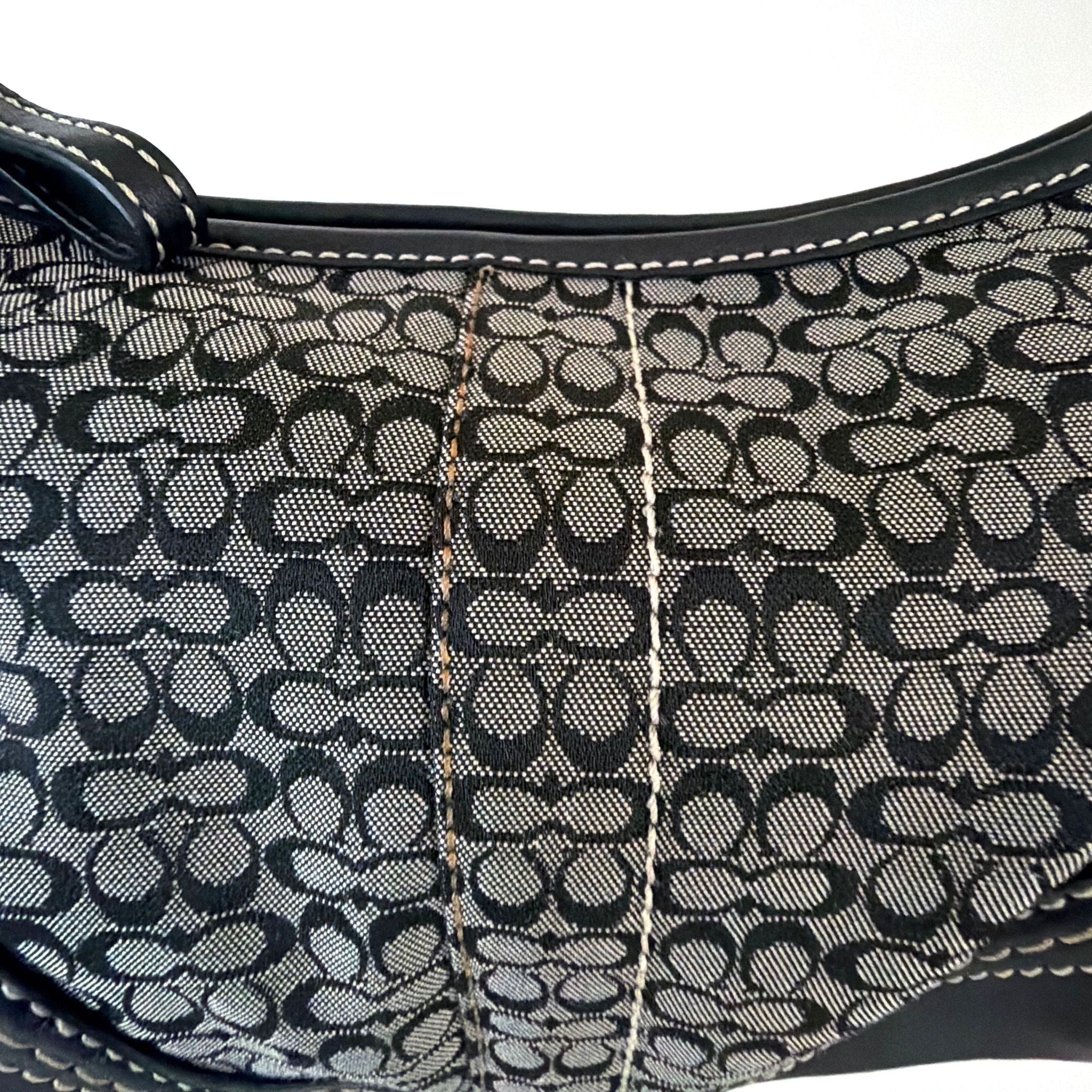 Coach Signature Black& Grey Shoulder Bag