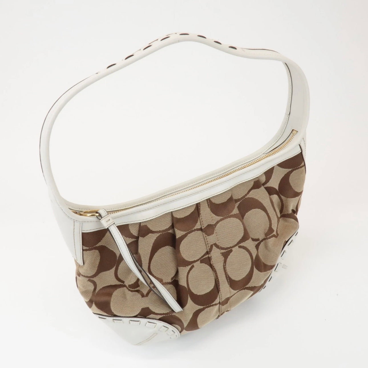 COACH Signature Canvas Leather Shoulder Bag