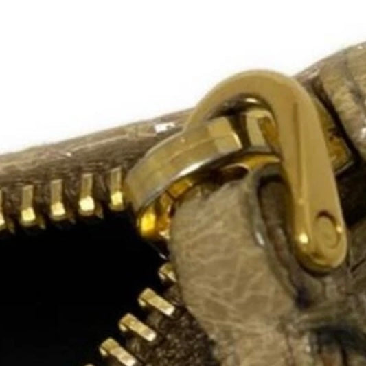 Miu Miu Beige Embossed Croco Leather Clutch