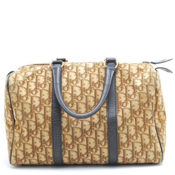 Christian Dior Trotter Boston Bag - Brown, Canvas and Leather