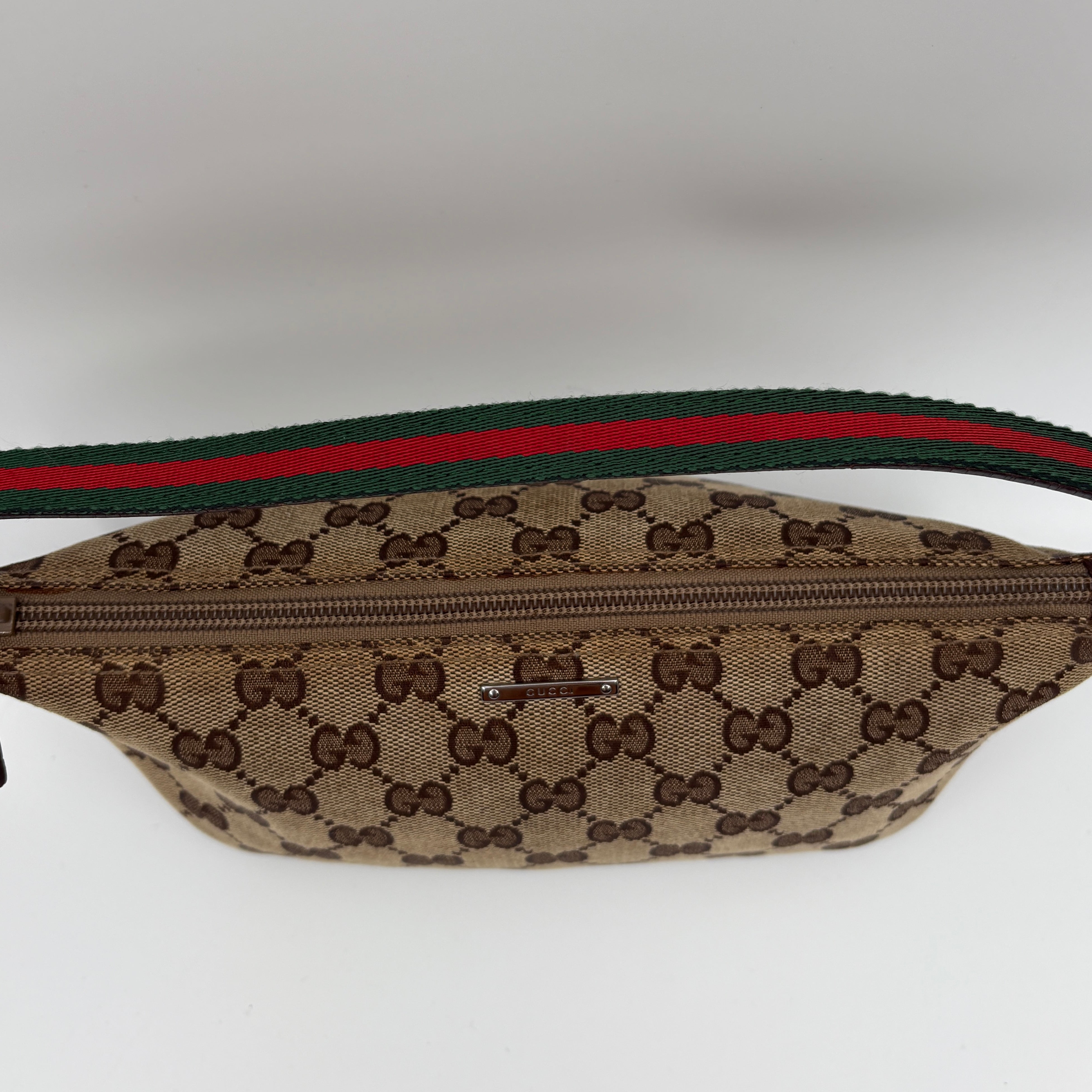 Boat bag GG Canvas Sherryline Beige Brown