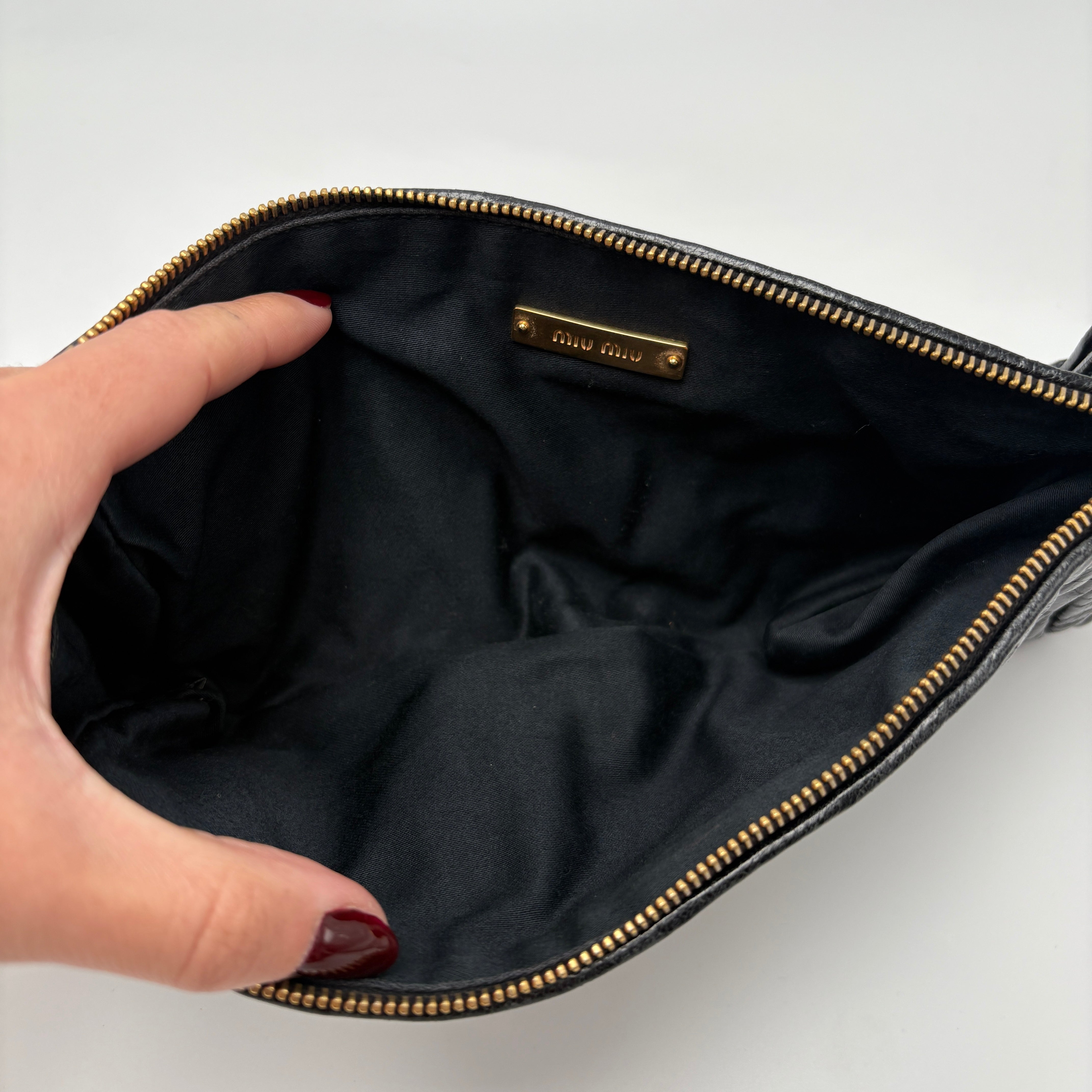MIU MIU black clutch