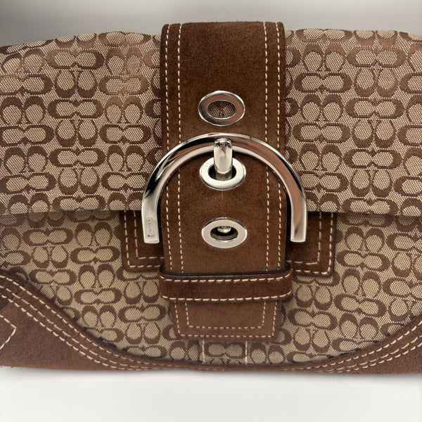 COACH SIGNATURE SUEDE BAG