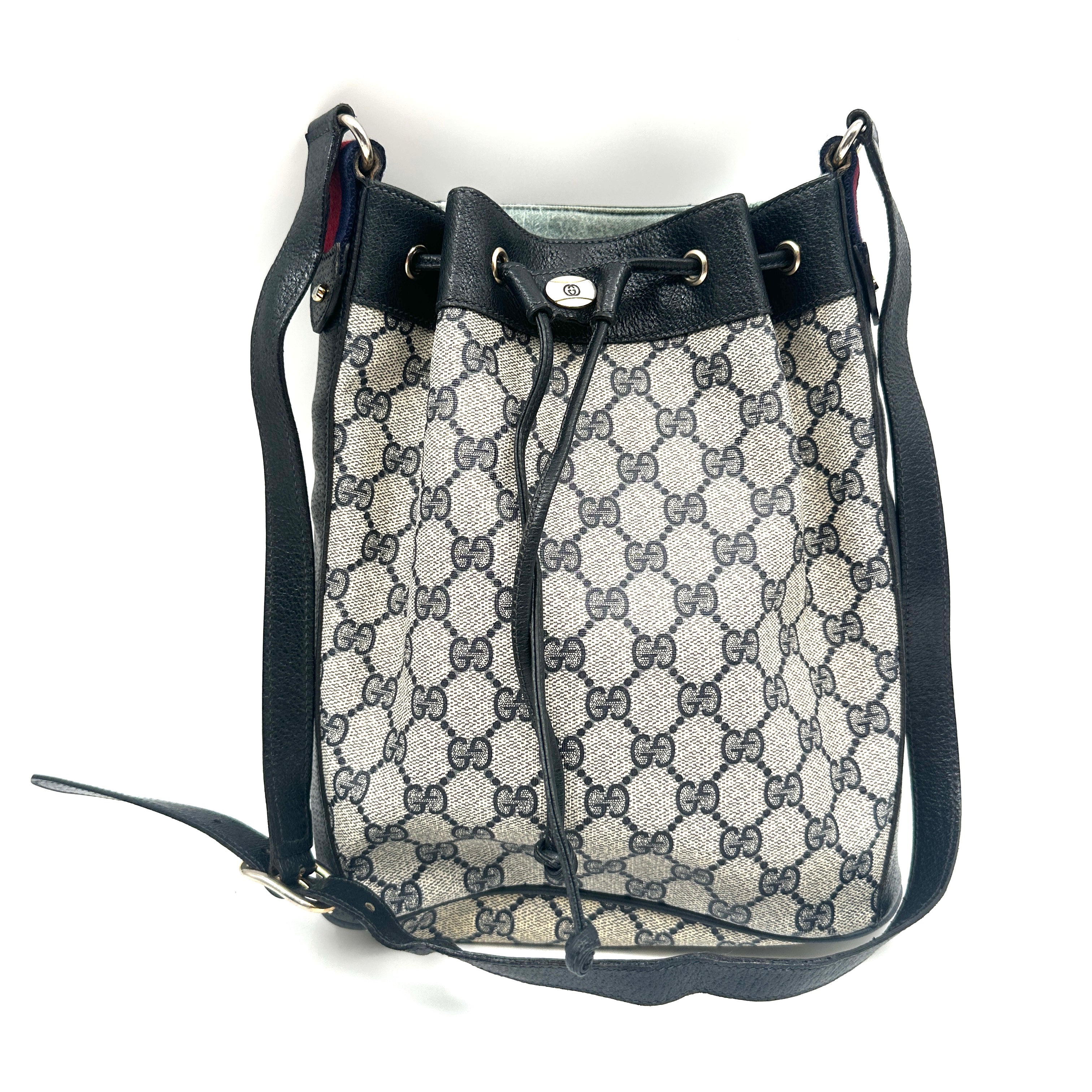 Bucket Bag Sherry Line PVC Leather Navy
