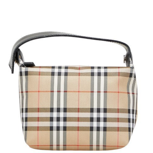 Burberry Nova Check Pouch - Beige Black, Canvas