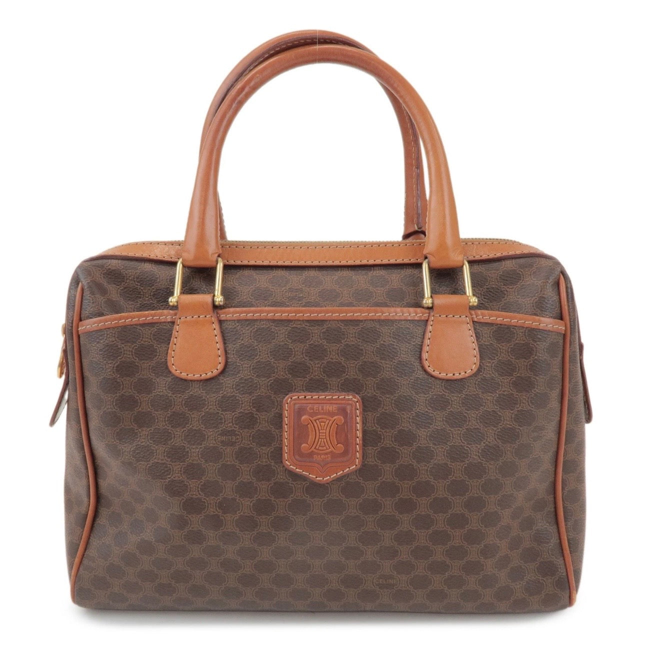 CELINE Macadam Boston Bag Hand Bag Brown