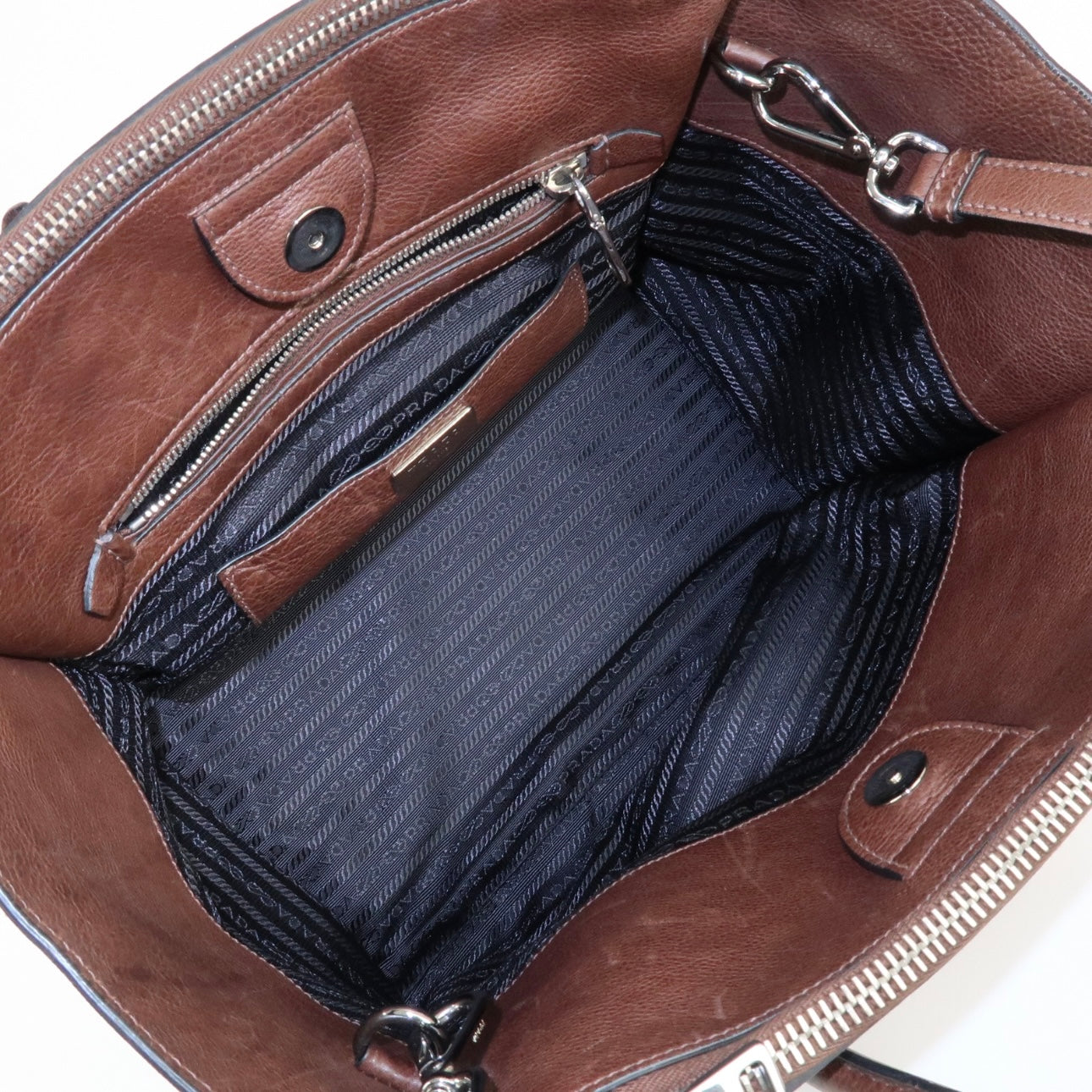 Prada 2 way brown