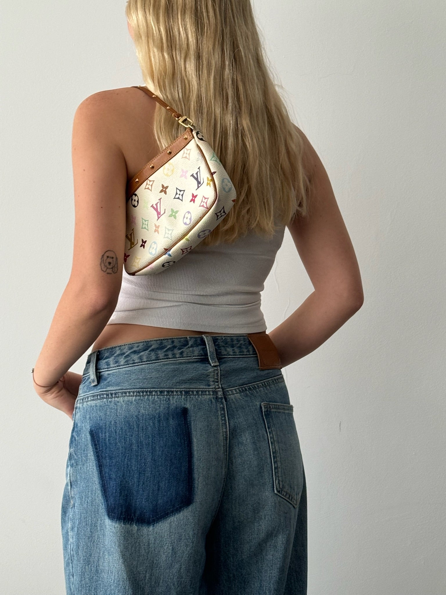 Pochette Accessoire Multicolor Blanc White