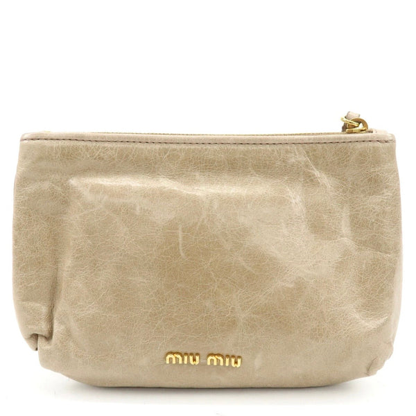 Miu Miu leather clutch