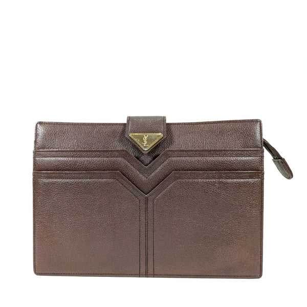 Yves Saint Laurent clutch leather