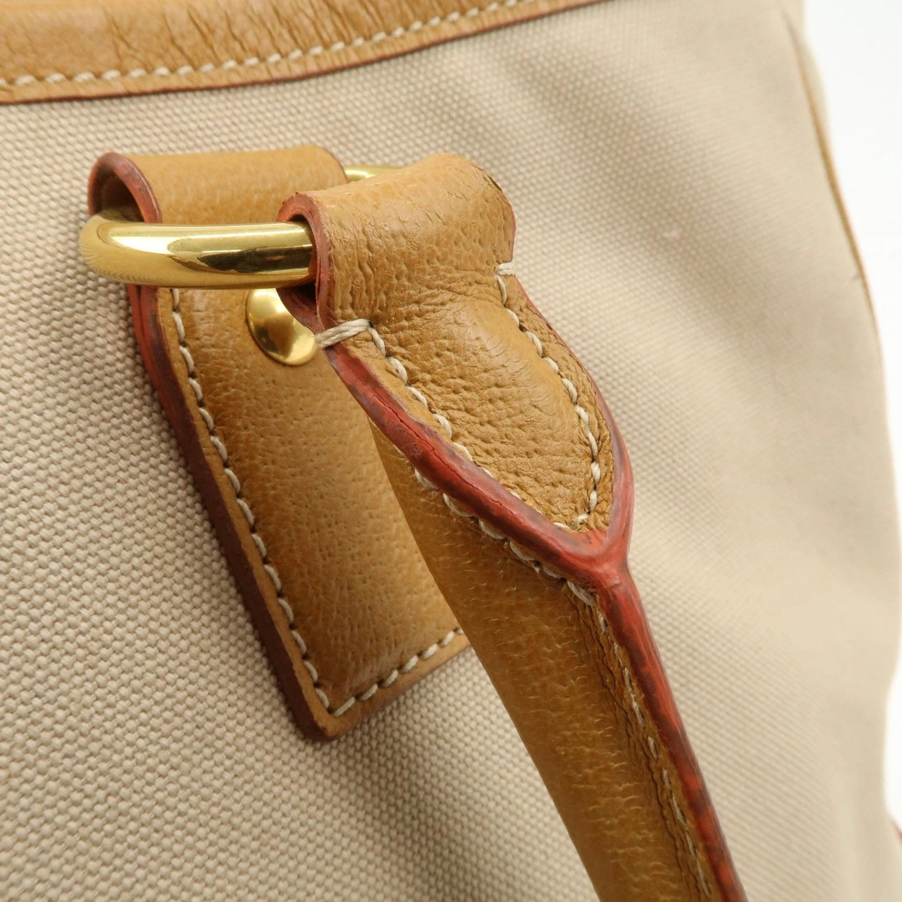 PRADA Leather Canvas shoulder& hand bag