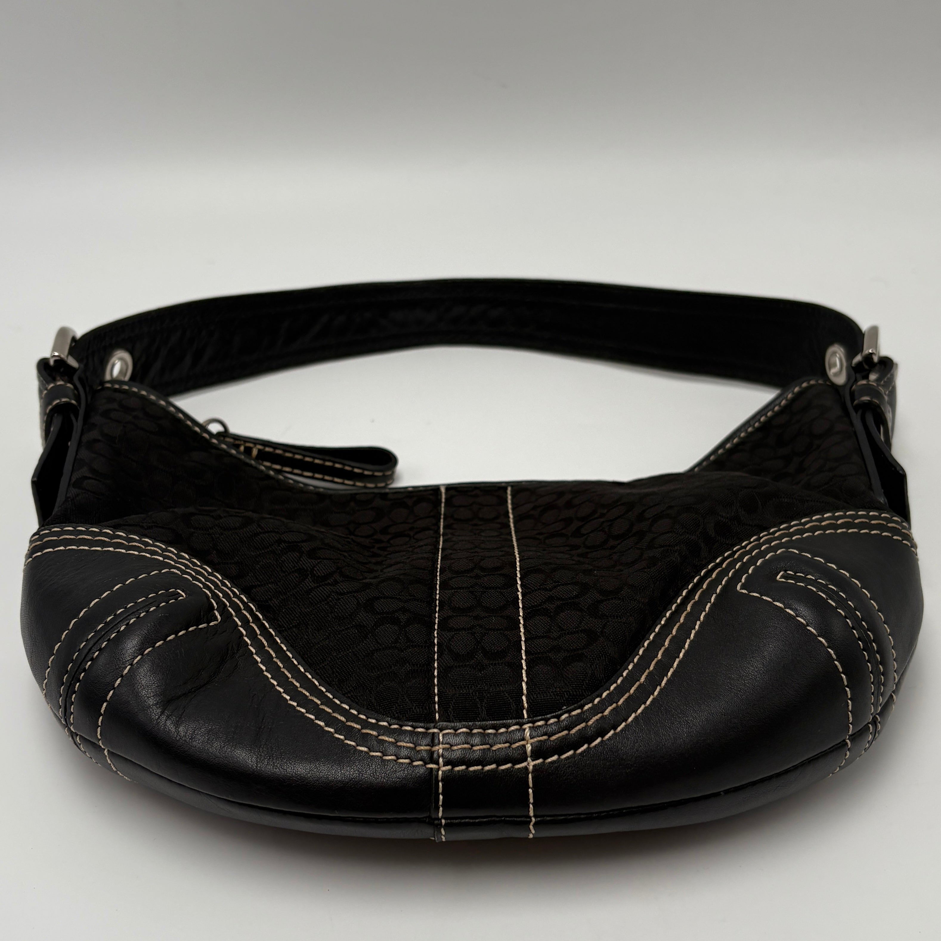 バッグ COACH One Shoulder bag Signature black Coach Signature Black shoulder bag