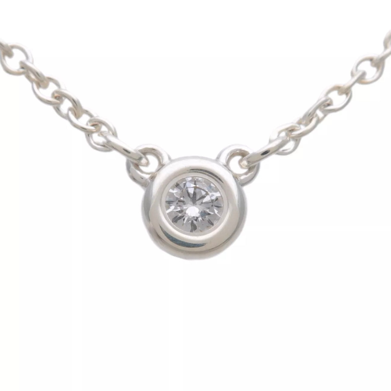 Tiffany&Co. By the Yard 1P Diamond Necklace 0.03ct