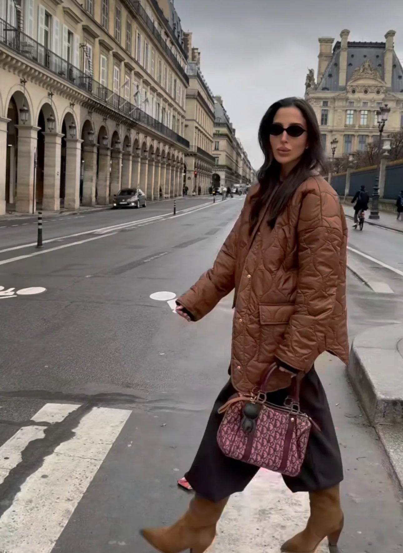 DIOR TROTTER BOSTON BURGUNDY BAG