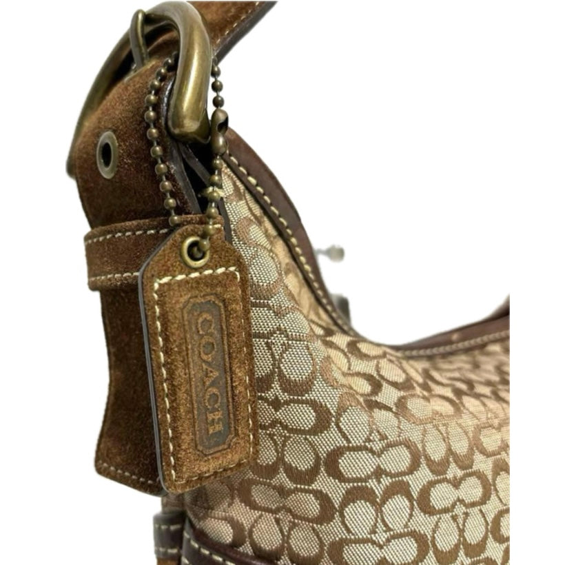 Coach Signature Suede Bag