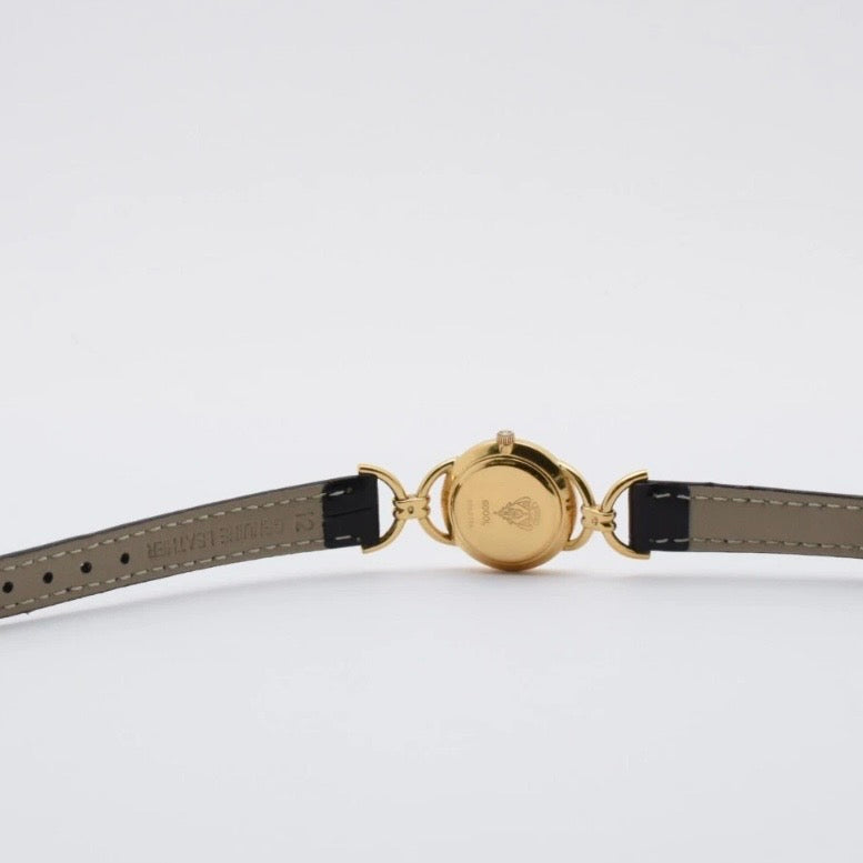 Vintage GUCCI 6000L 23mm Black Dial Gold Quartz Watch