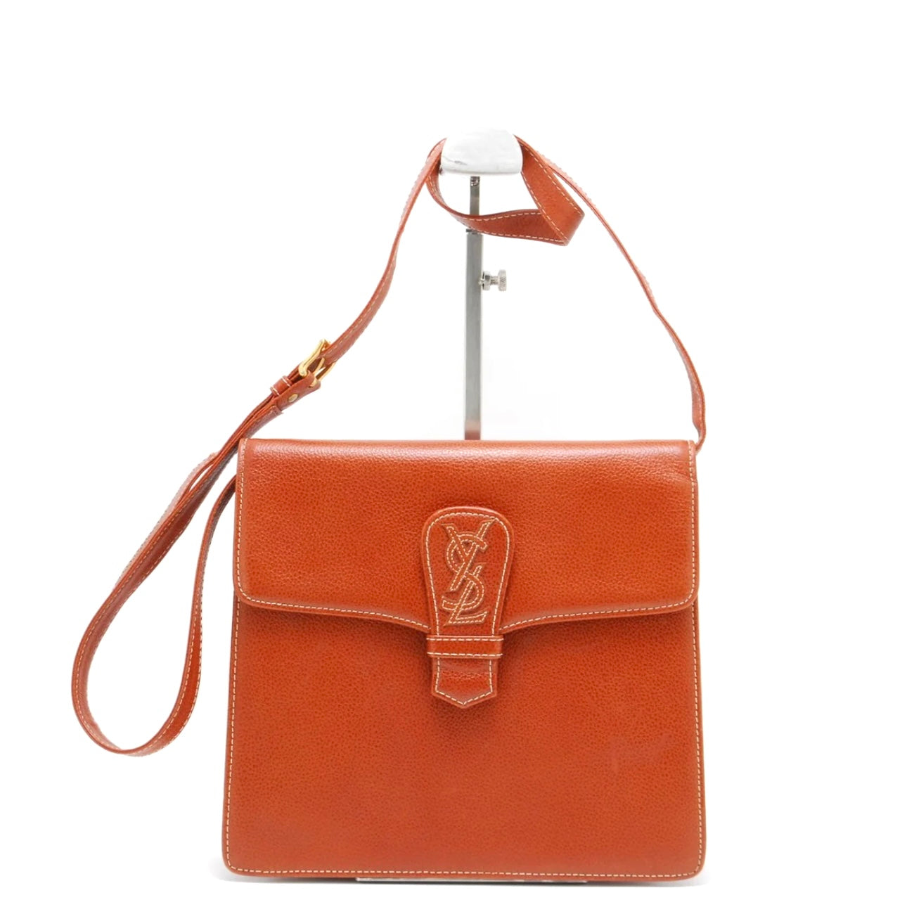 Yves Saint Laurent Shoulder Tote Stitch Bag - Brown, Leather