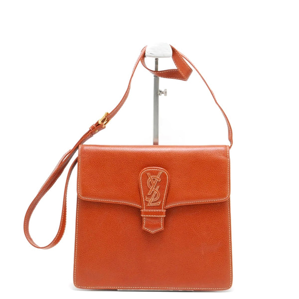 Yves Saint Laurent Shoulder Tote Stitch Bag - Brown, Leather 