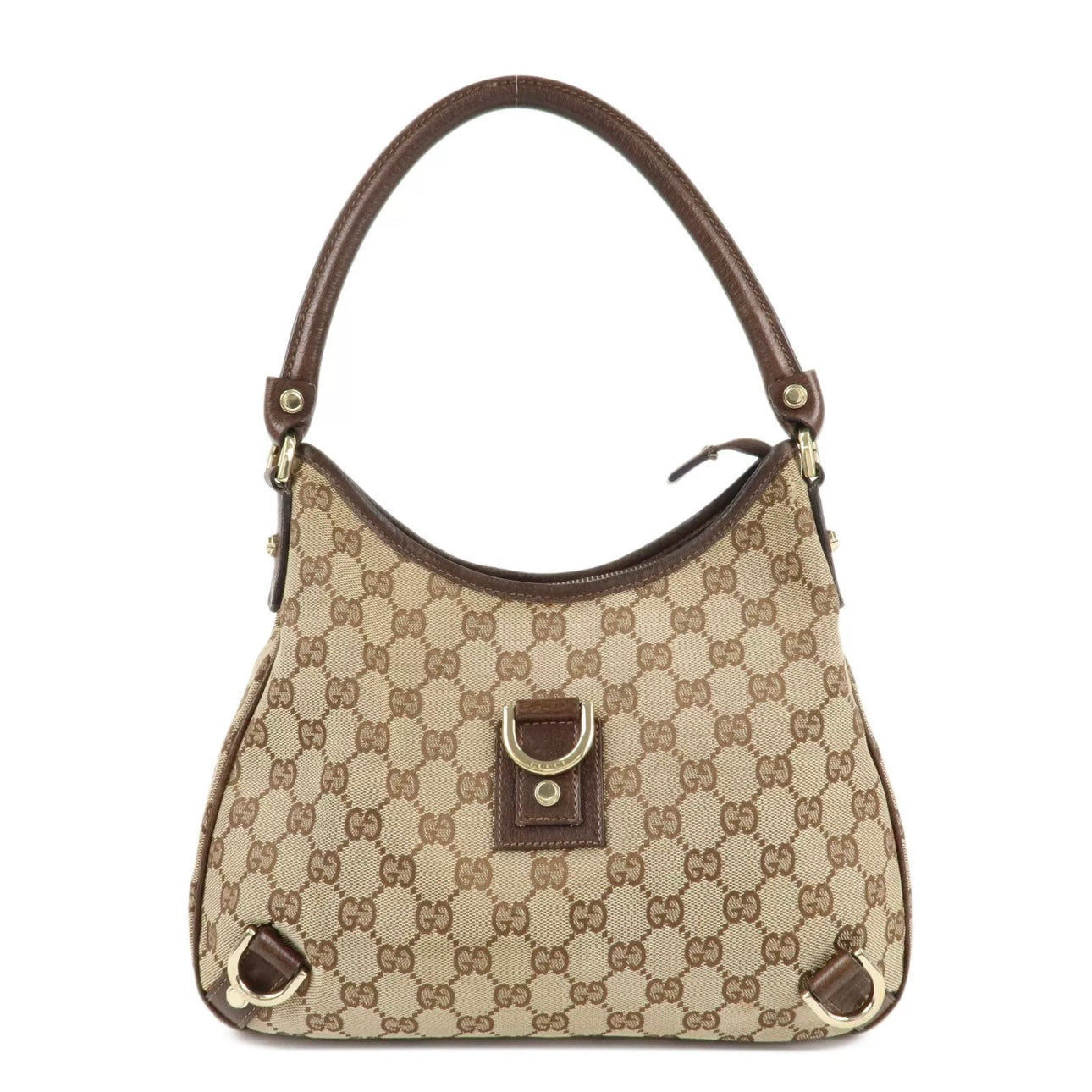 GUCCI Abbey GG Canvas Leather Shoulder Bag