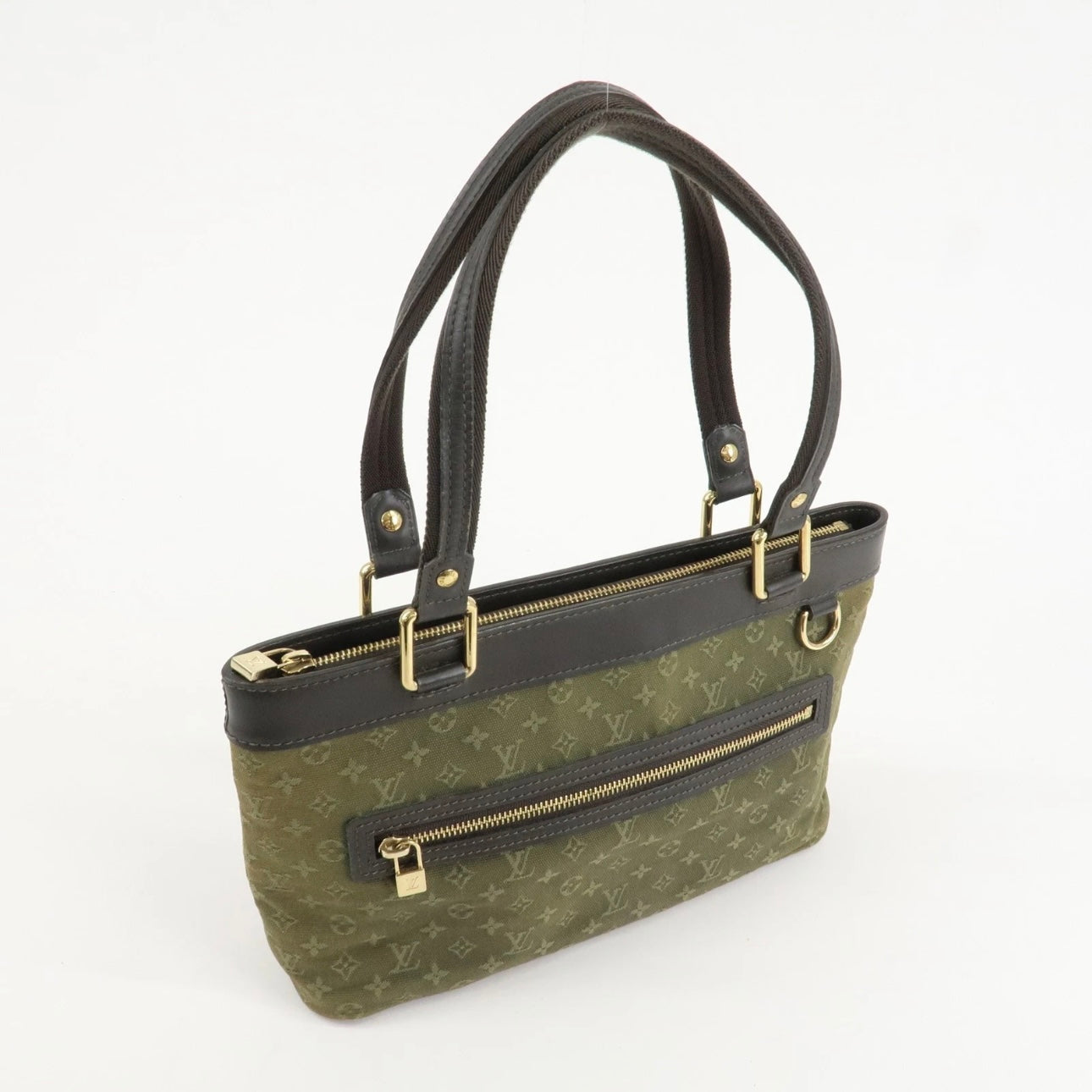 Louis Vuitton Monogram Mini Lucille PM Hand Bag Khaki