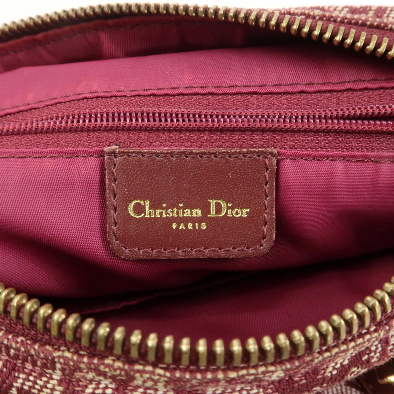 DIOR TROTTER BOSTON BURGUNDY BAG