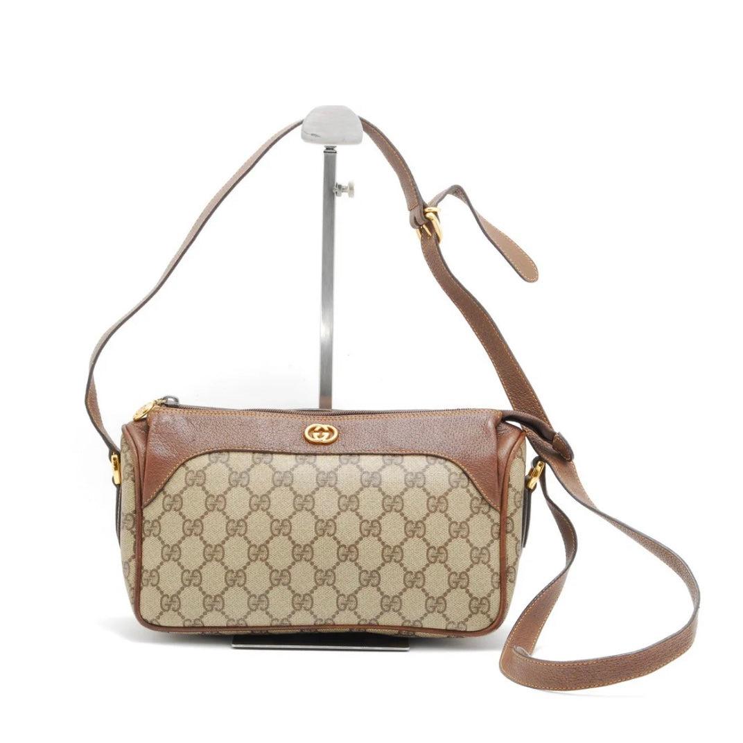 Gucci Vintage Shoulder Bag - Brown, PVC