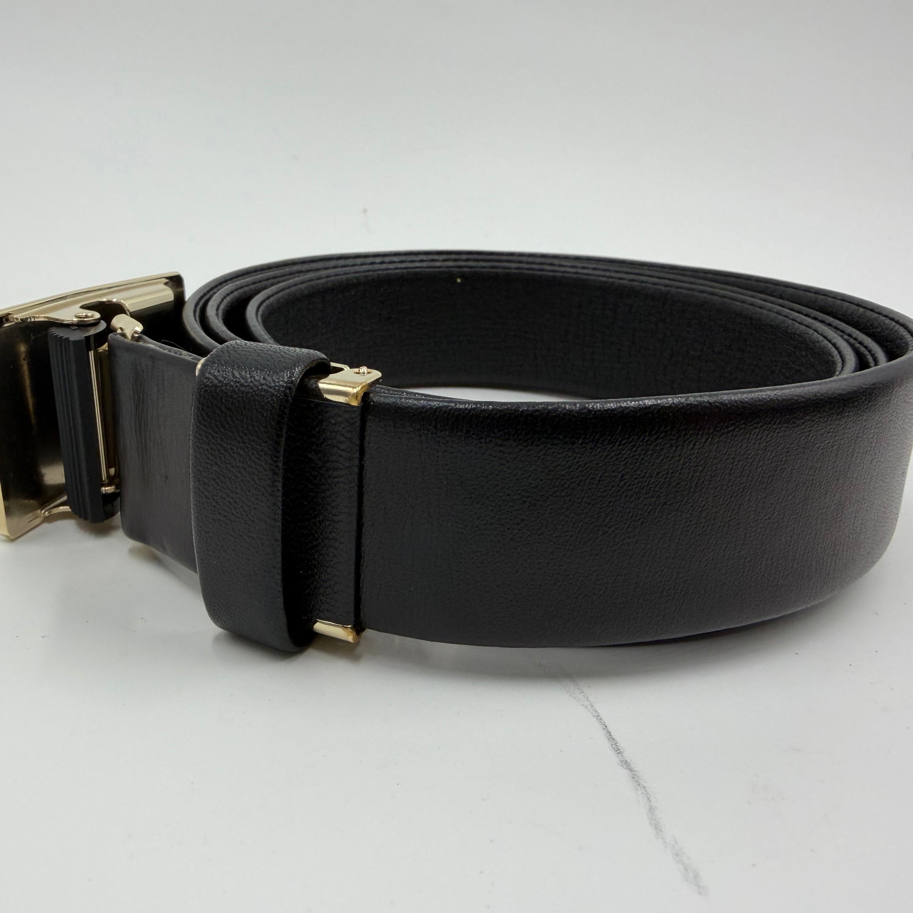 Saint Laurent Black Leather Belt