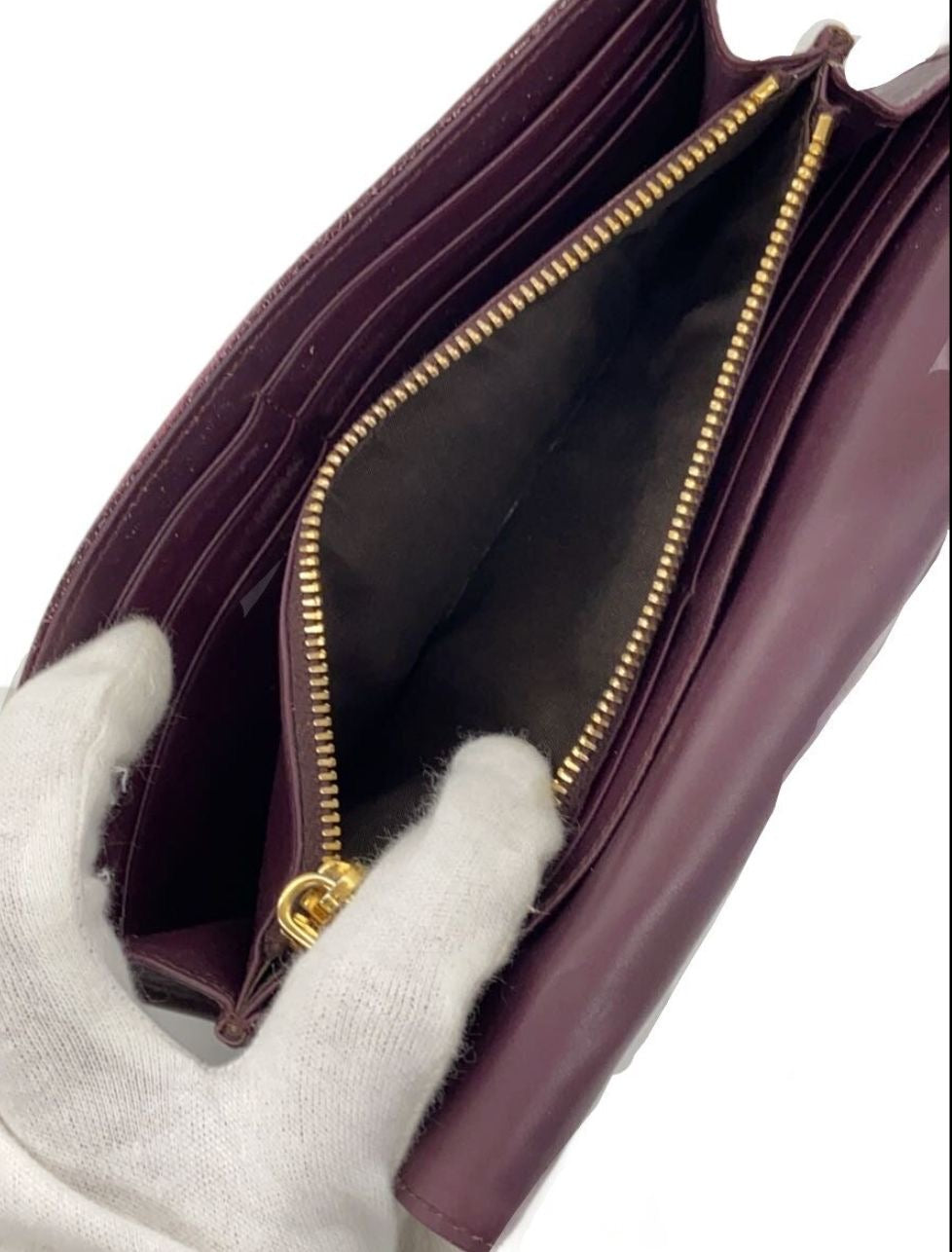 Miu Miu Croco purple wallet