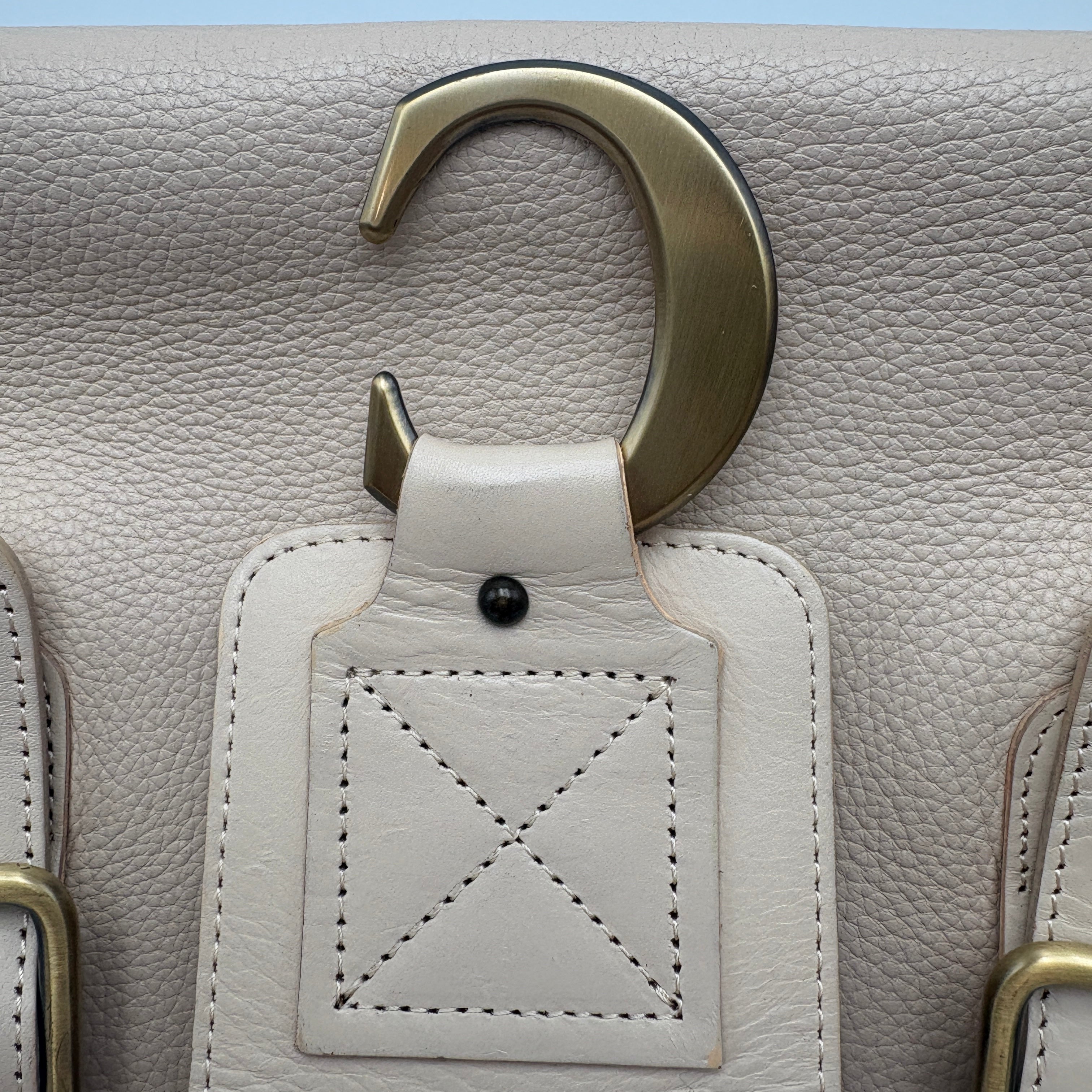 Chloe Tote Bag Leather Beige