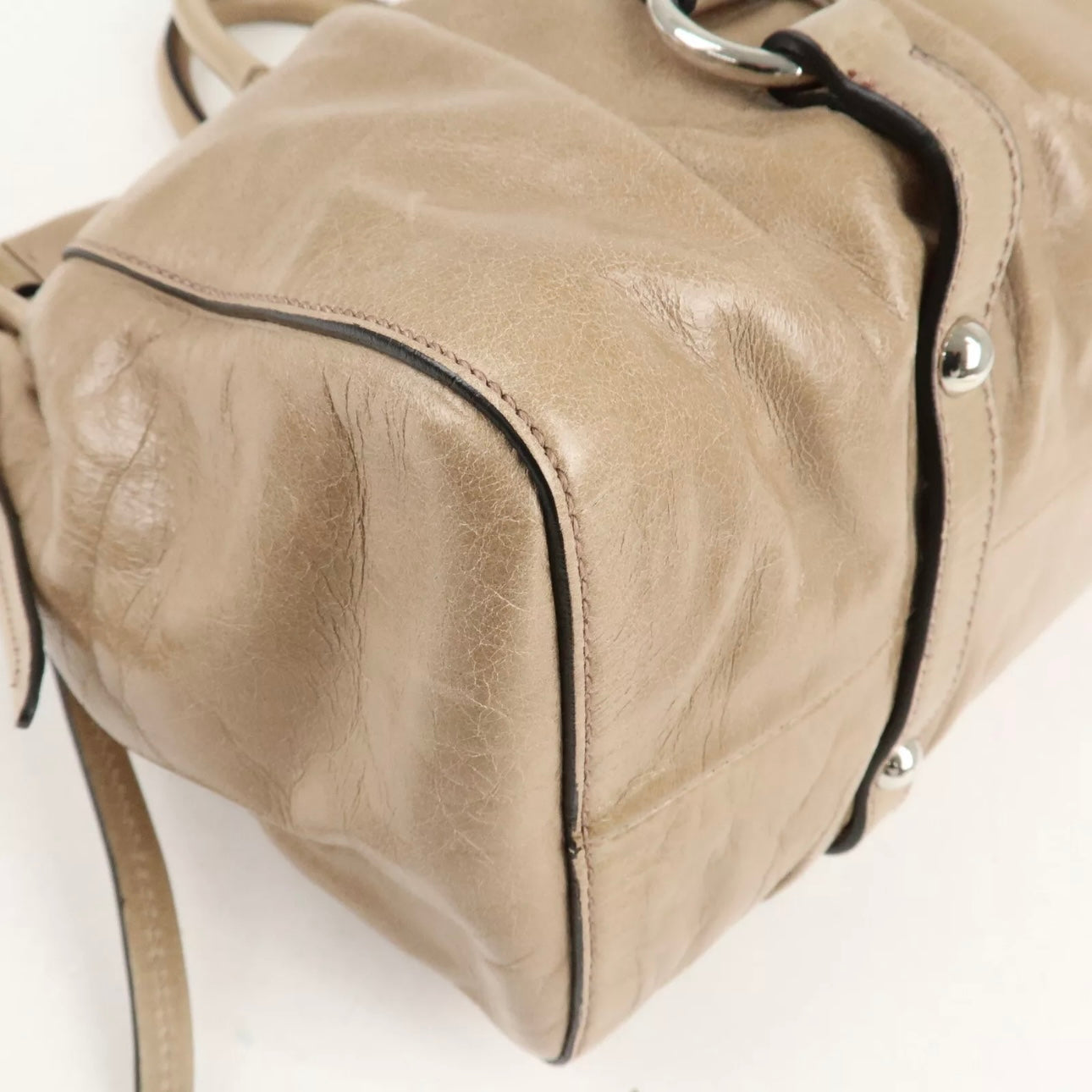 PRE ORDER! MIU MIU Leather Shoulder& Hand Bag Beige